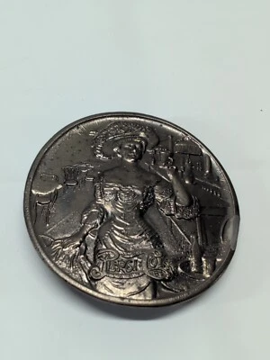 Hebilla de cinturón redonda de latón Pepsi Cola victoriana dama vintage años 70 Foto 1 de 4