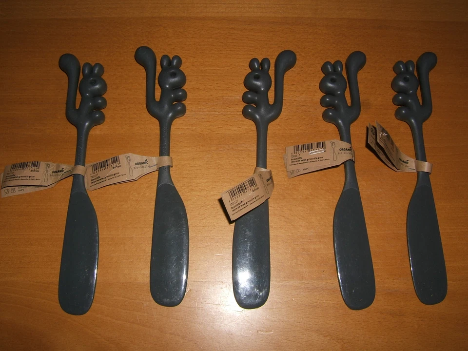 Koziol neu Yummi  Streichmesser Buttermesser Streichlöffel dunkelgrau - Bild 1 von 3