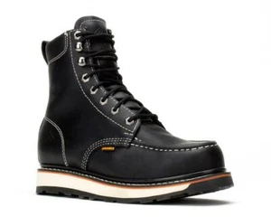 Neu Herren schwarz 8" Pu Direktinjektion Leder Arbeitsstiefel BA 812 Größe 6-13 (D,M) - Bild 1 von 5