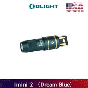 Olight Dream Blue iMini 2 50 Lumens Tiny EDC Keychain Flashlight Rechargeable - Picture 1 of 8