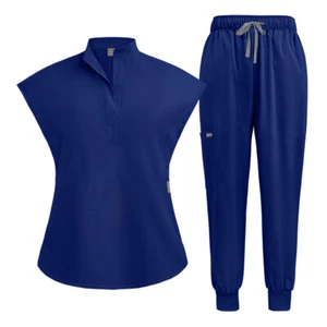 NiaaHinn Uniform Fashion Jogger Medical Scrub Set Women Hospital Salon Worksuit - Picture 1 of 106