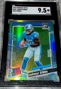 2023 DONRUSS OPTIC JAHMYR GIBBS RATED ROOKIE SILVER HOLO RC #236! SGC 9.5 MINT+! - Picture 1 of 5