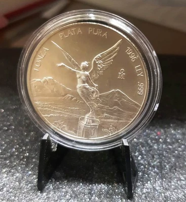 1996 Mexiko MEXICO Messico ARGENTO Silver plata LIBERTAD 1 Oz .999 - Immagine 1 di 3