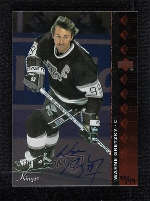 1999-00 SP Authentic Buybacks /99 Wayne Gretzky (1994-95 Upper Deck SP) Auto HOF - Image 1 of 2