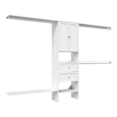 Selectives 85 pol. L X 121 pol. Kit de sistema de armário de madeira W branco premium com gaveta - Imagem 1 de 4