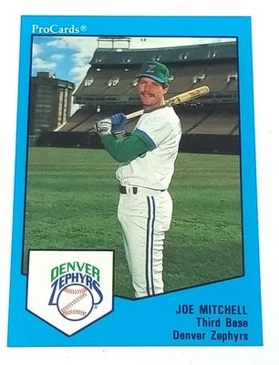 Joe Mitchell #43 RC Denver Zephyrs Procards 1989 - Image 1 of 3