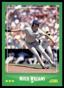 1988 Score Mitch Williams Texas Rangers #339 - Picture 1 of 2