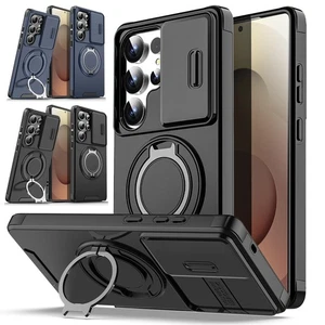 For Samsung Galaxy S25 Ultra Case Shockproof Slide Camera Lens Cover Stand Case - Picture 1 of 17