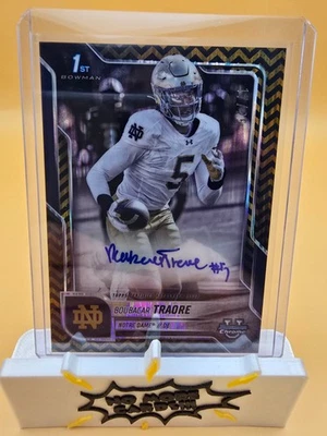 2025 Bowman Chrome University Boubacar Traore Black & Gold Stealth Auto /25 - Image 1 of 2