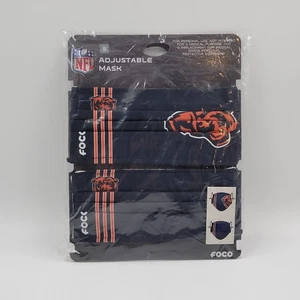  NFL Chicago Bears Erwachsene verstellbare Stoff Gesichtsmaske, 2er Pack, Football Neu - Bild 1 von 5