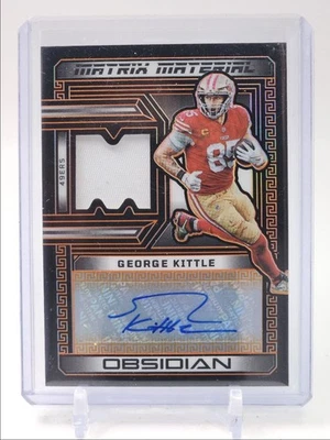 GEORGE KITTLE 2023 OBSIDIAN MATRIX ORANGE ELECTRIC ETCH PATCH AUTO /49 Q5700 - Image 1 of 2