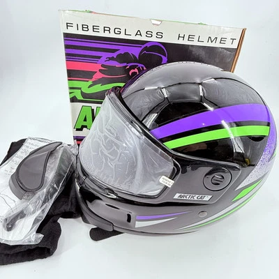 NOS Vintage Arctic Cat Full Face Snowmobile Helmet  Medium In Original Box - Image 1 of 4