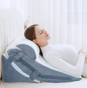 Bed Wedge Pillow for Sleeping, 12&18&25 Inch Adjustable Height Memory Foam We... - Picture 1 of 7