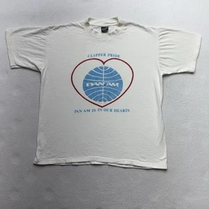 Camiseta de colección años 90 Pan Am Airways para hombre grande puntada única - Imagen 1 de 8