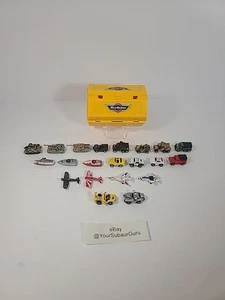(21)Vintage Micro Machines Lot Deluxe Cars Planes Military Boats + Tool Box READ - Picture 1 of 20