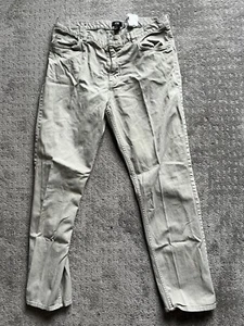 H&M Men's Slim Fit Stretch Flat Front Dress Pants Beige Chino Size 34 - Picture 1 of 6