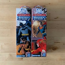 DC Comics HeroClix Justice League Booster Pack Set of 2 (5 FIGURES EACH) - NIB