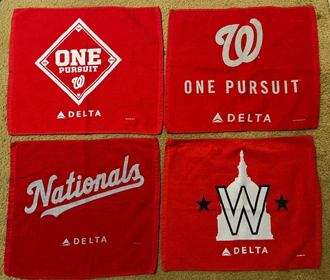 Washington Nationals Delta Airlines Towel - Baseball Airline Stadium Rally Rag Cover
