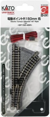 KATO N gauge Unitrack compact electric points R150-45° right 20-241 - Image 1 of 4