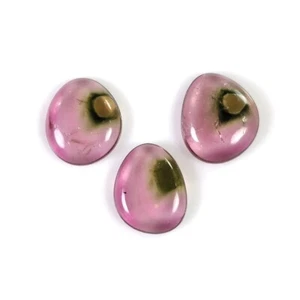 11.34cts Natural Watermelon Pink TOURMALINE Cabochon Uneven Shape 12*10mm - Picture 1 of 4