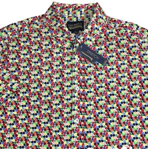 Men's Cremieux Short Sleeve Shirt XL X-Large Multicolor Spots Print NEW NICE! - Picture 1 of 5