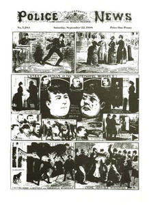 ANTIGUO PÓSTER DE NOTICIAS DE LA POLICÍA VICTORIANA JACK EL DESTRIPADOR 6 A3 REIMPRESIÓN - Imagen 1 de 1