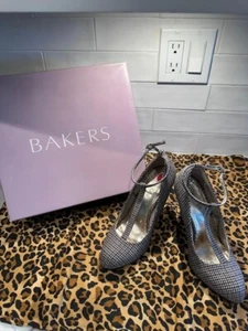 New Bakers fashion plaid wedge pumps cabare size 6.5 - Picture 1 of 4
