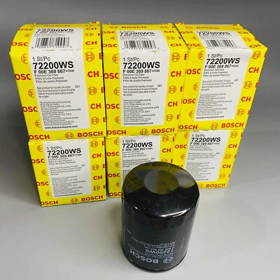 Juego de 6 filtros de aceite BOSCH GENUINO para Acura NSX V6 1997-2005 3,2 L 72200 WS Foto 1 de 4