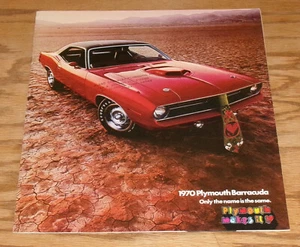Folleto de ventas Plymouth Barracuda 1970 original 70 Gran Cupé Cuda - Imagen 1 de 3