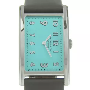 TIFFANY&Co. East West Watches 36668679 blueDial Stainless Steel/Embossed L... - Picture 1 of 8