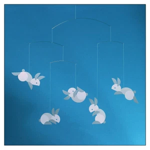 Hop Along Bunny Mobile by Louise Helmersen for Flensted Mobiles - Picture 1 of 1