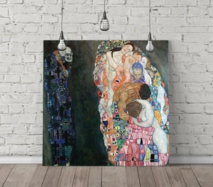 Tod und Leben LEINWANDKUNST BILD DRUCK GEMÄLDE Gustav Klimt - Bild 1 von 3