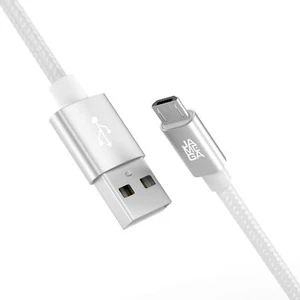3m micro USB kabel do transmisji danych kabel ładujący do Samsung, Huawei. Xiaomi, i wiele więcej - BIAŁY - Zdjęcie 1 z 7