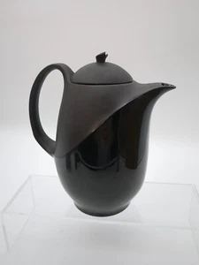 Black Basalt Lunar Shape #225 Wedgewood Coffee Pot Made in England Circa 1994 - Picture 1 of 8