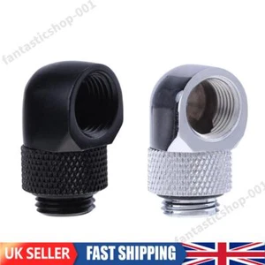 G1/4 Inner Outer Dual Thread 90 Degree Rotary Water Tube Connector Adapter - Afbeelding 1 van 18