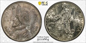 1947 Panama 1 Balboa PCGS MS64 Lot#G9836 Large Silver! Choice UNC! - Picture 1 of 4