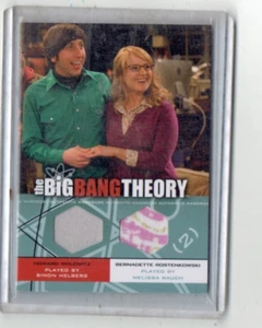 2012 The Big Bang Theory Simon Helberg/Melissa Rauch Relic Card - Picture 1 of 1