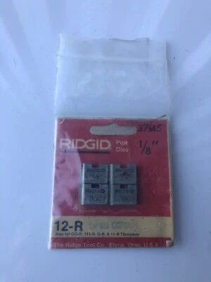 Ridgid 37945 Pipe Dies 1/8” 12-R NEW!!! FREE SHIPPING!!! - Image 1 of 4