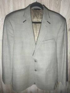 Blazer Brooks Brothers Madison Fit lana beige a cuadros 42R para hombre - Imagen 1 de 11