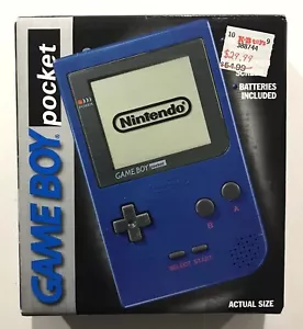 Console Nintendo Game Boy Pocket System blu nuova sigillata in fabbrica nella scatola Nr Mint - Foto 1 di 8