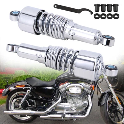 10.5" Rear Absorber Shocks Lowering For Harley Sportster Iron 883 1200 XL Cutsom - Image 1 of 4