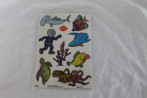 Vintage Dairy Queen 1994 Underwater Fun Sticker Sheet NEW Sealed Fish Scuba Sea - Picture 1 of 7