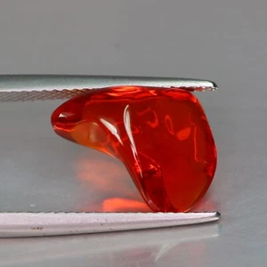 3.49ct Wow! Ravishing Best Hot Red Mexican Opal Tumble Unheated 100% Natural - Picture 1 of 4