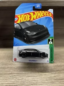 Hot Wheels 2024 HW GREEN SPEED 3/10 Tesla Model Y 15/250 Black - Picture 1 of 2