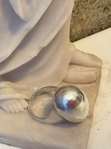 Sterling Silver Large Tear Drop Dome Ring~ Sz. 9 - Picture 1 of 4