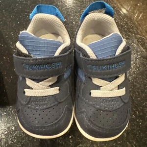 Tsukihoshi Racer Kids Sneakers in Navy And Blue Toddler Size 3-1/2 3.5 New Cond - Picture 1 of 12