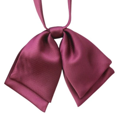 Gravata borboleta feminina de dois andares cor sólida elegante cama dupla desgaste no pescoço  - Imagem 1 de 4