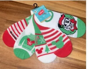 Women’s Disney Minnie And Mickey Mouse Christmas Socks Five Pairs - Picture 1 of 3