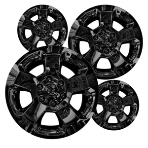 Set of 4 Gloss Black 18 inch Impostor Wheel Skins for 19-22 Ram 1500 Rim Covers - Picture 1 of 4