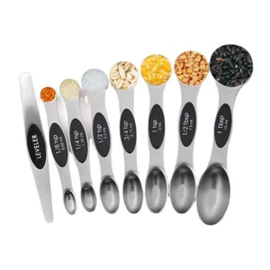 8pcs Magnetic Measuring Spoons Set with Strong Magnets for Baking & Cooking - Picture 1 of 6